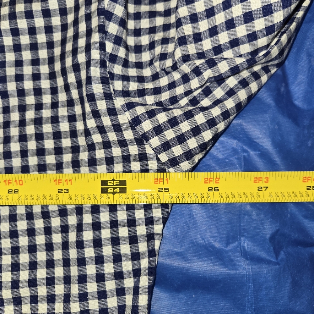 JJill Gingham Blouse. 3/4 Sleeve.  Cotton Blend.  Women's Size Medium - Picture 7 of 7